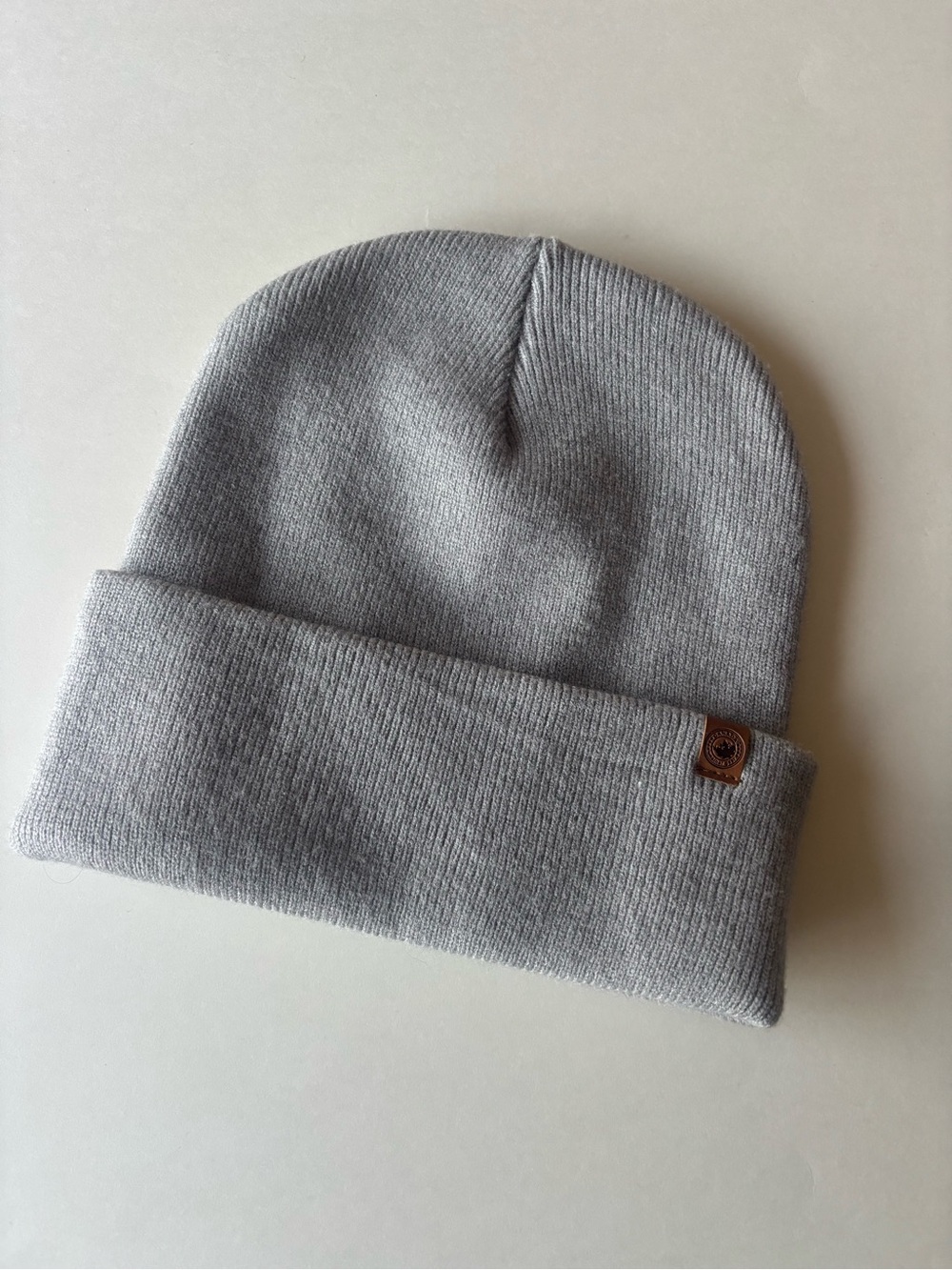 Canada Goose Grey Knit Cuffed Beanie